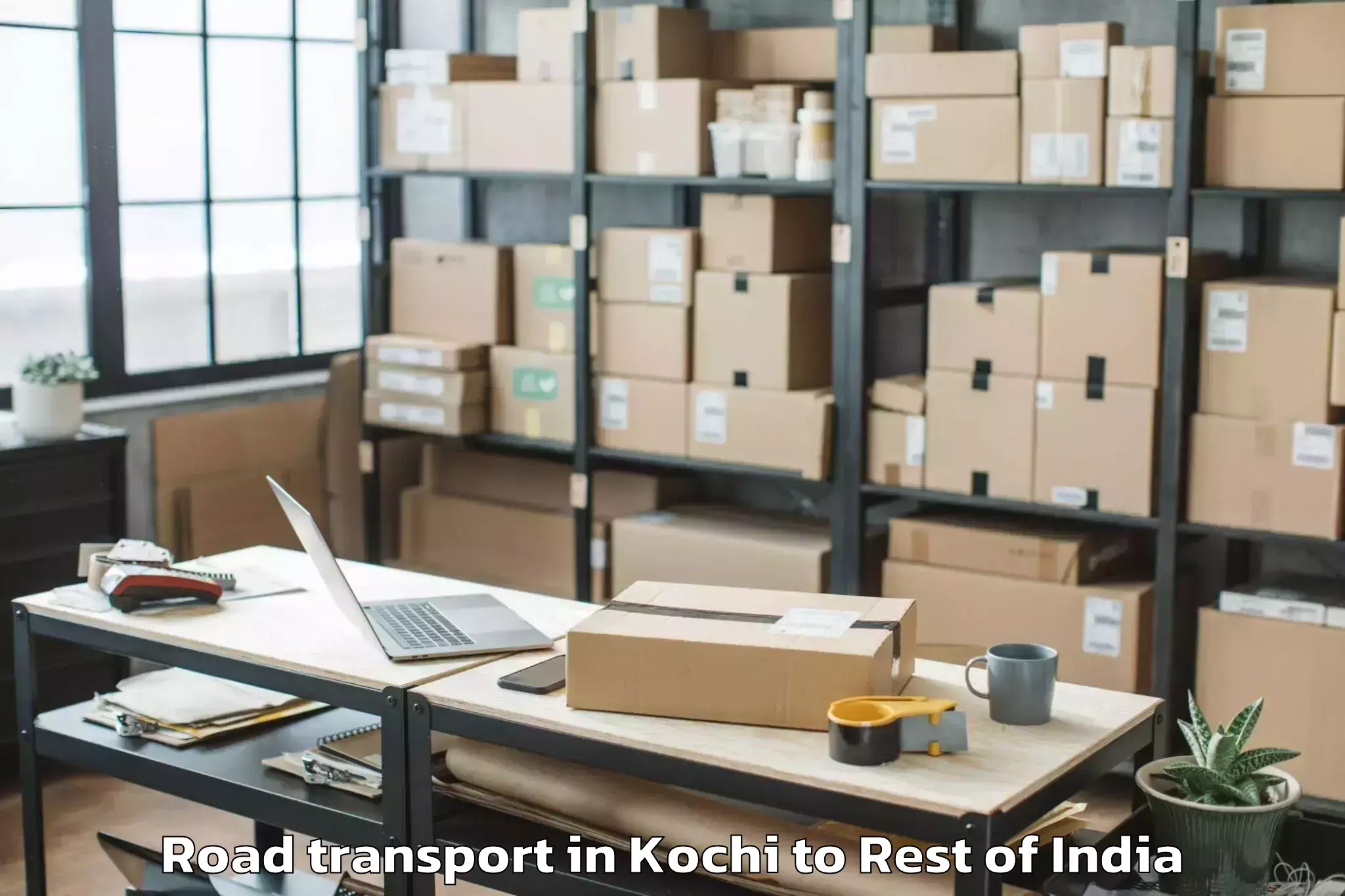 Book Kochi to Awantipora Road Transport Online